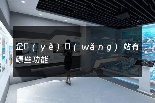 企業(yè)網(wǎng)站有哪些功能