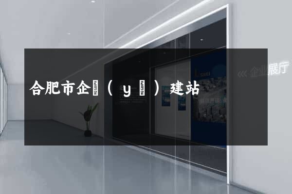 合肥市企業(yè)建站