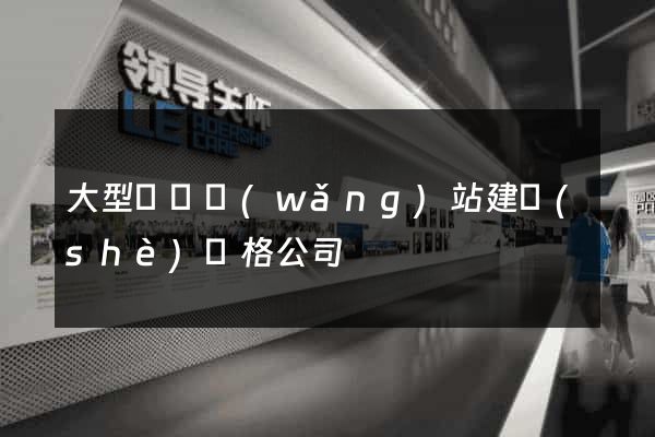 大型門戶網(wǎng)站建設(shè)價格公司