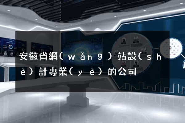 安徽省網(wǎng)站設(shè)計專業(yè)的公司