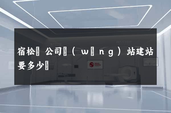 宿松縣公司網(wǎng)站建站要多少錢