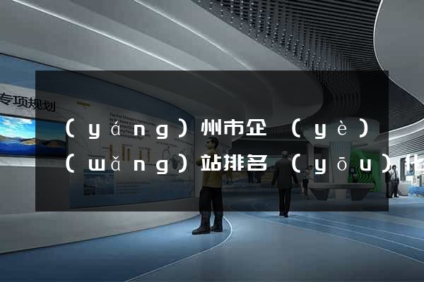 揚(yáng)州市企業(yè)網(wǎng)站排名優(yōu)化