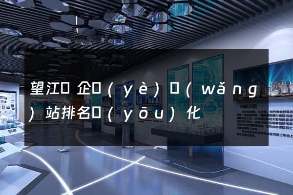 望江縣企業(yè)網(wǎng)站排名優(yōu)化