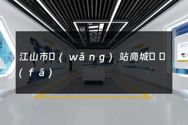 江山市網(wǎng)站商城開發(fā)