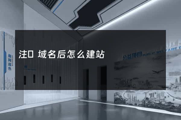 注冊域名后怎么建站