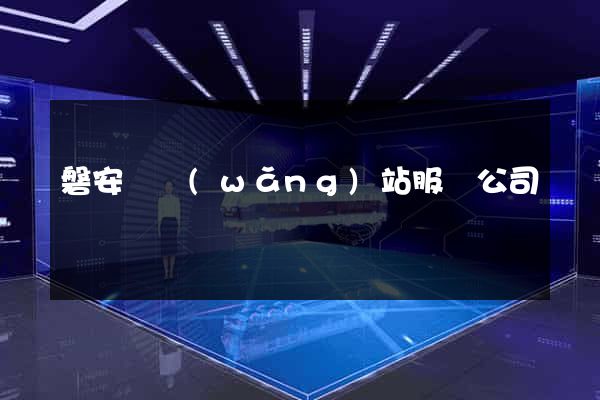 磐安縣網(wǎng)站服務公司