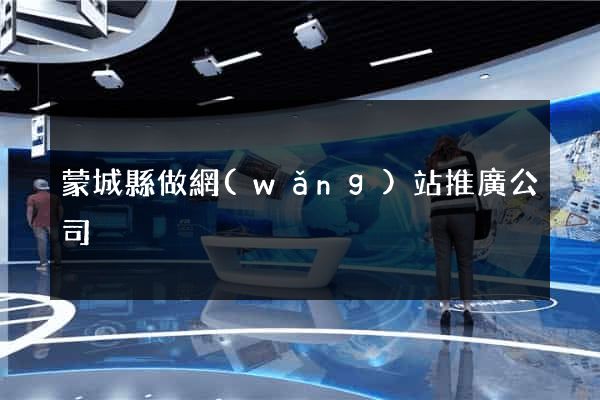 蒙城縣做網(wǎng)站推廣公司