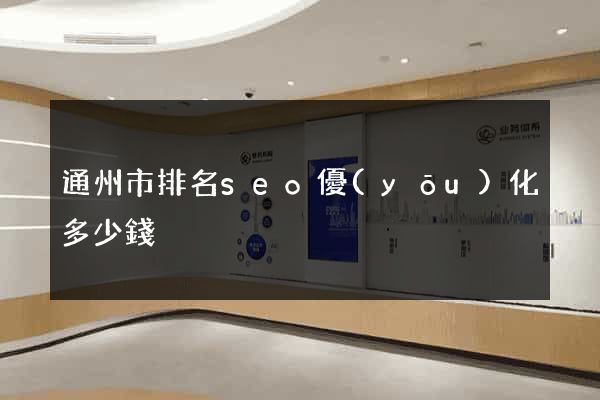 通州市排名seo優(yōu)化多少錢